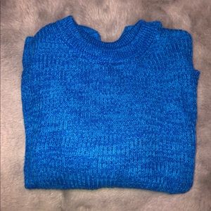 Blue knit sweater